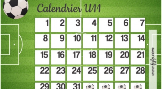 Calendrier U11 2e phase