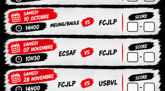 Planning U11 Septembre-Noël